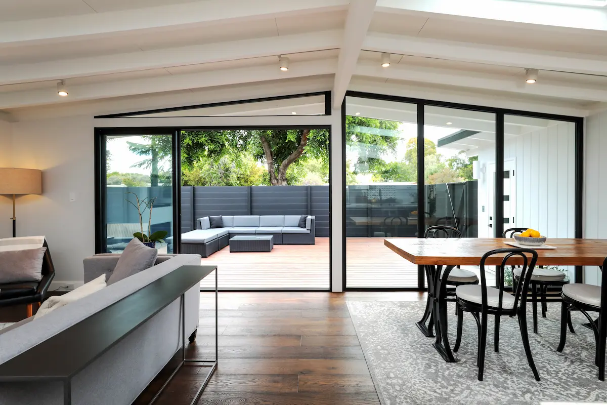 General interior view of a home remodel on Hamilton Avenue in Mountain View, designed and built by Greenberg Construction.