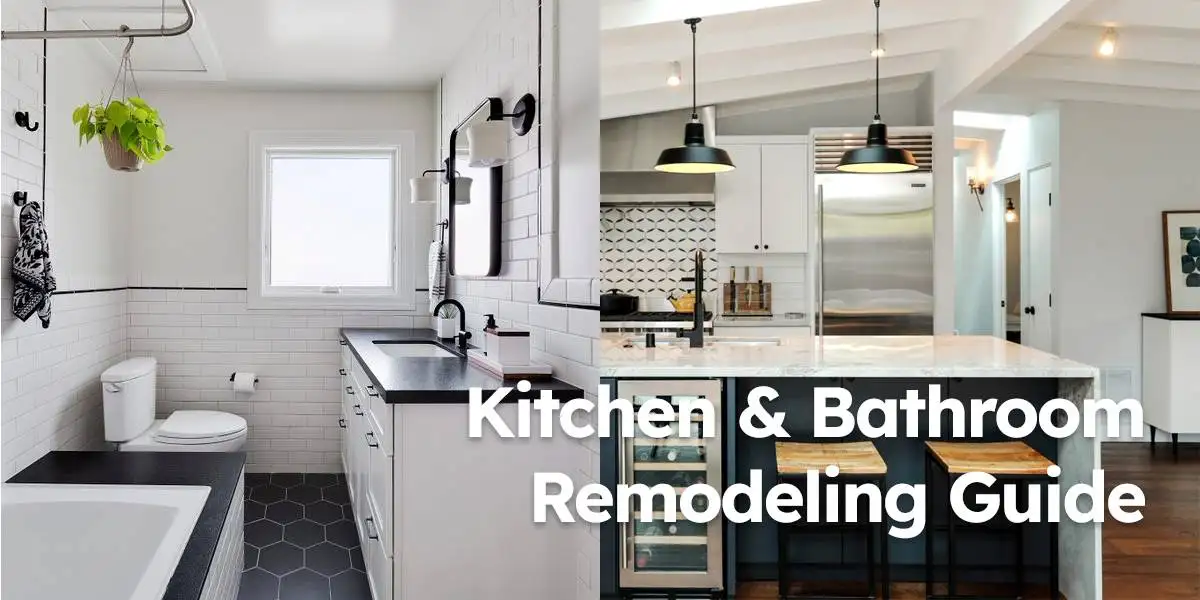 Remodeled kitchen and bathroom interior