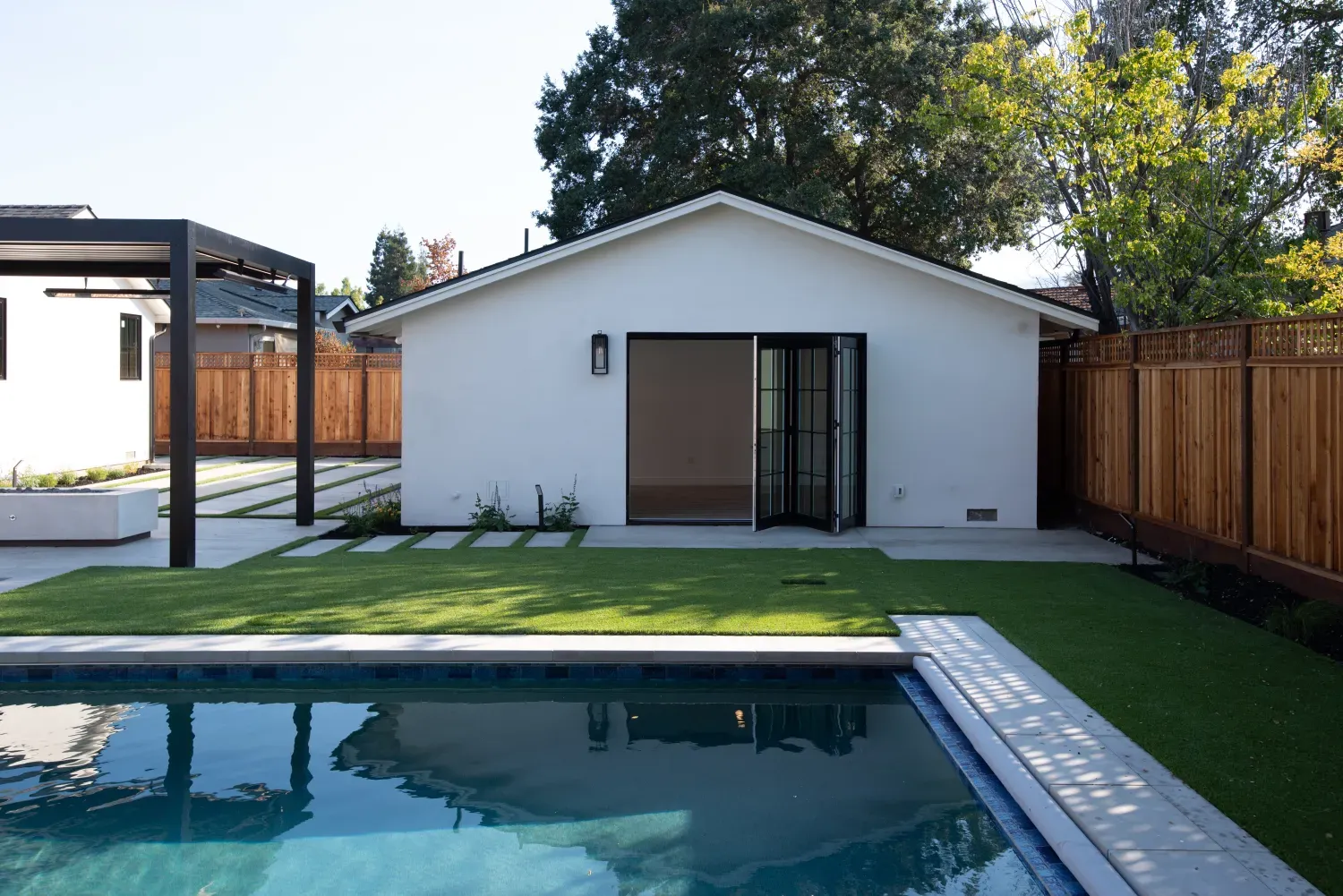 New single-family home under construction in Palo Alto