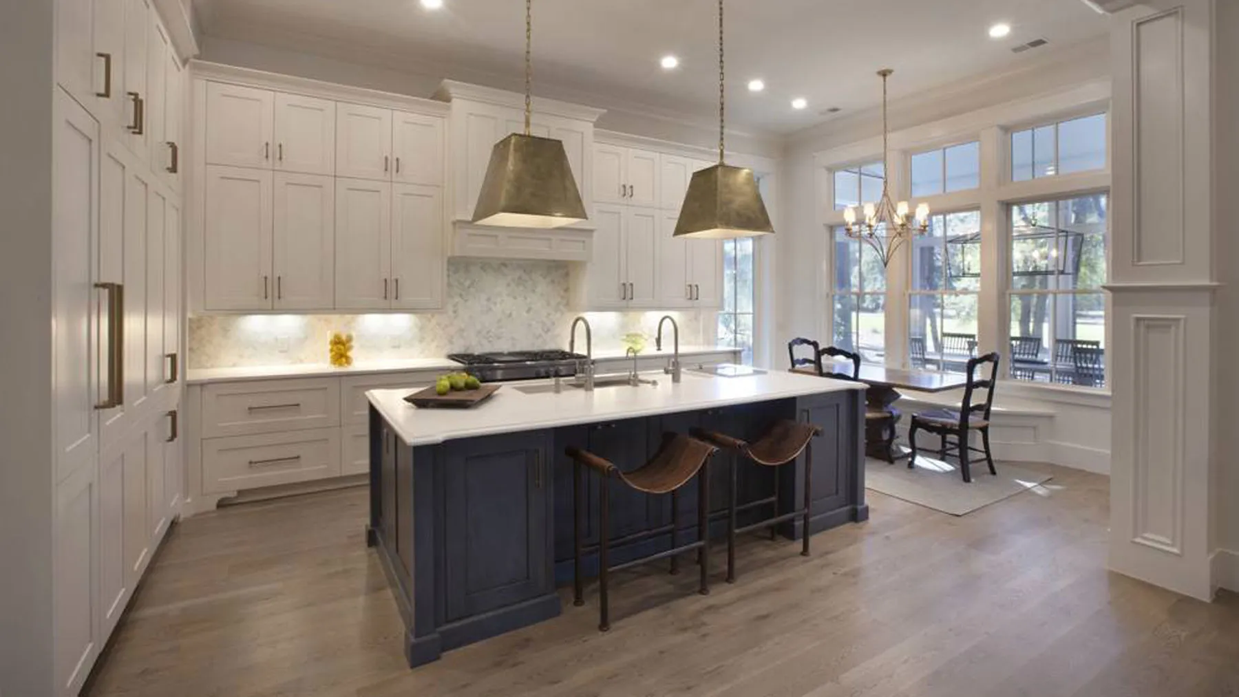 Featured view of a luxury kitchen remodel showcasing high-end cabinetry, modern countertops, premium appliances, and sophisticated design details.
