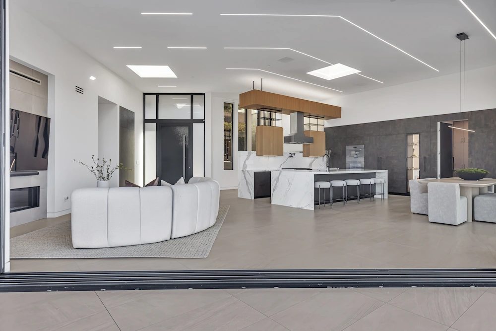 Hartford Ave, a new build in San Carlos by Greenberg, the kitchen view