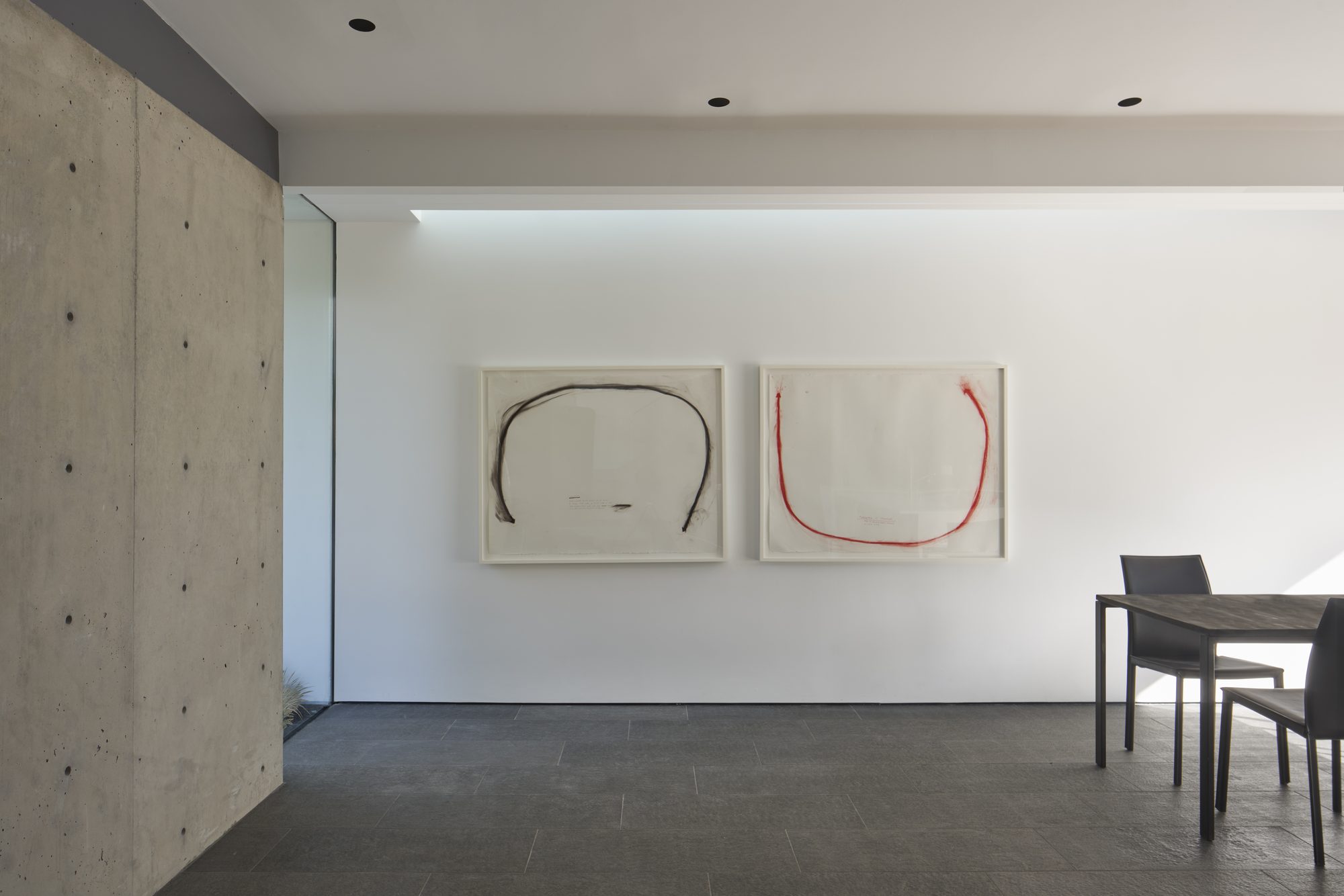 Edgewood Drive, a new build in Palo Alto by Greenberg, artwork on the gallery wall