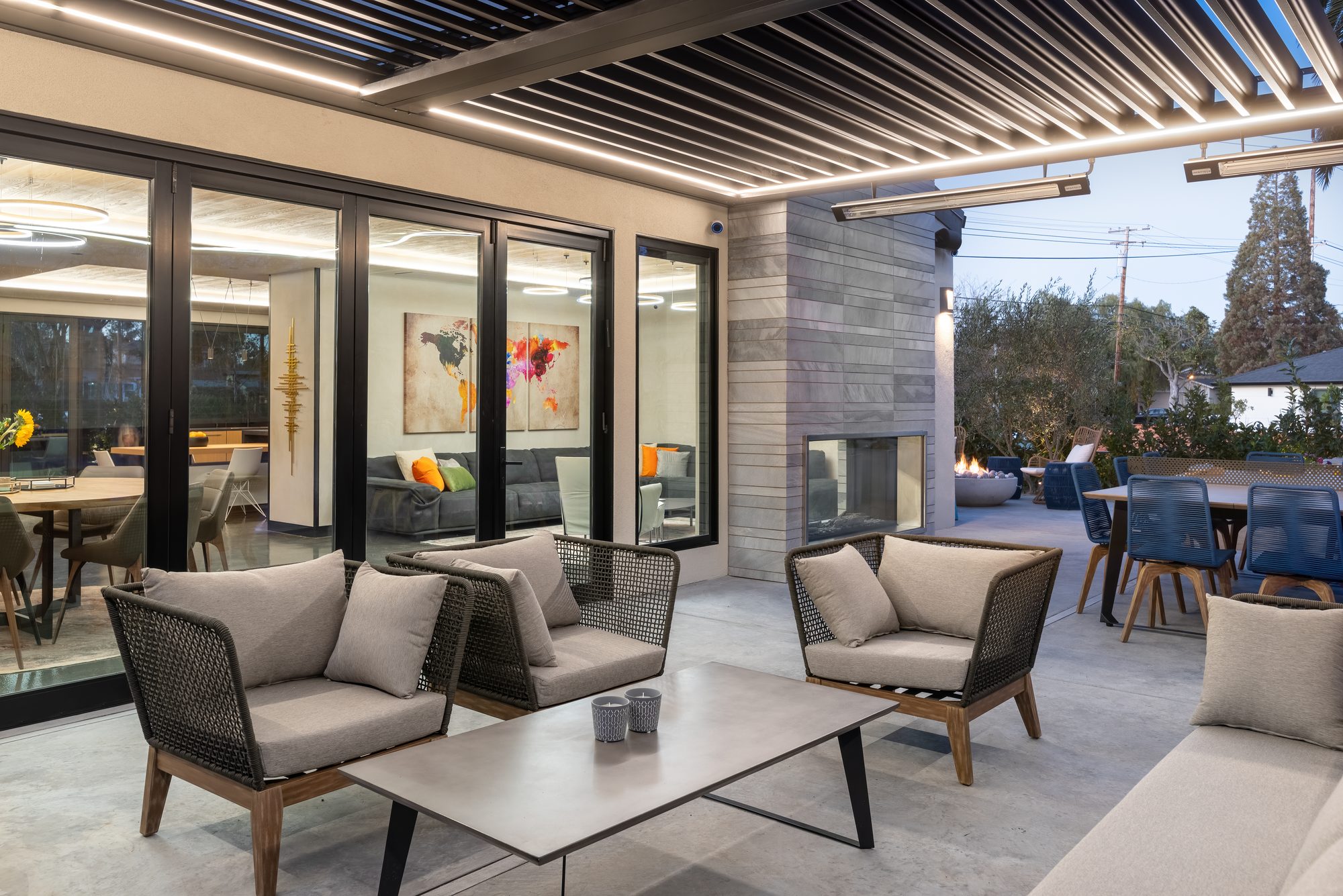 Colorado Ave, a new build in Palo Alto by Greenberg, the covered terrace