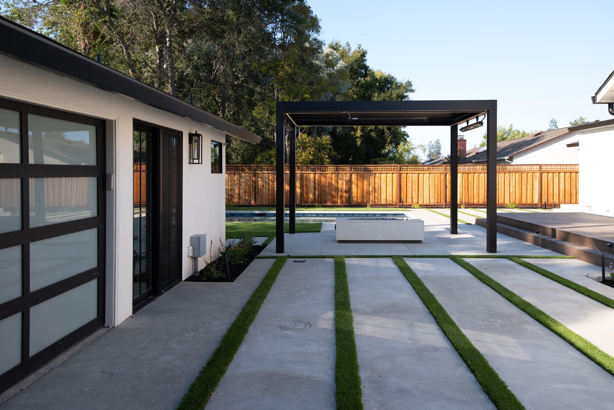 Springer, a remodel in Los Altos by Greenberg, the driveway pavers