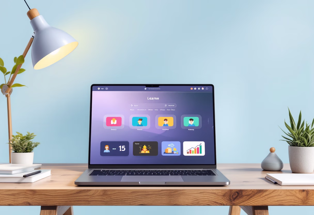 image of interactive lesson on tablet