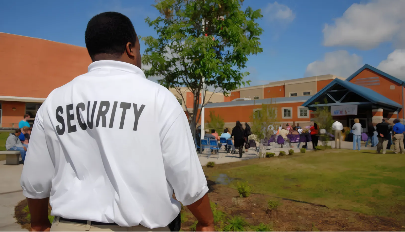 Professional Ultimate Security officers ensuring campus safety at an educational institution