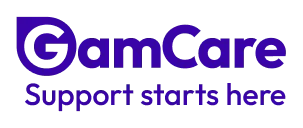 GamCare logo with the tagline Support starts here in purple text.