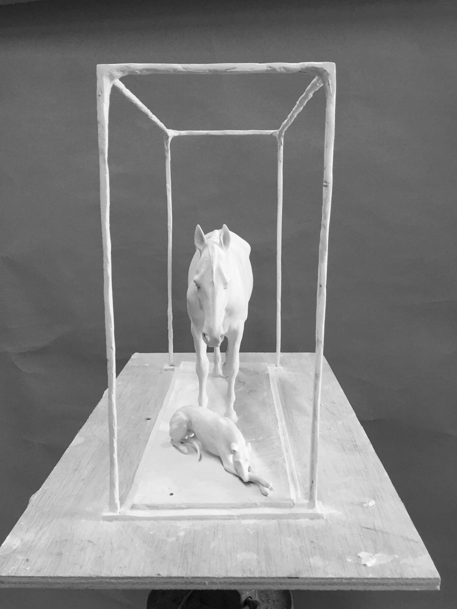 Jonathan Knight | Standing Horse with Sighthound