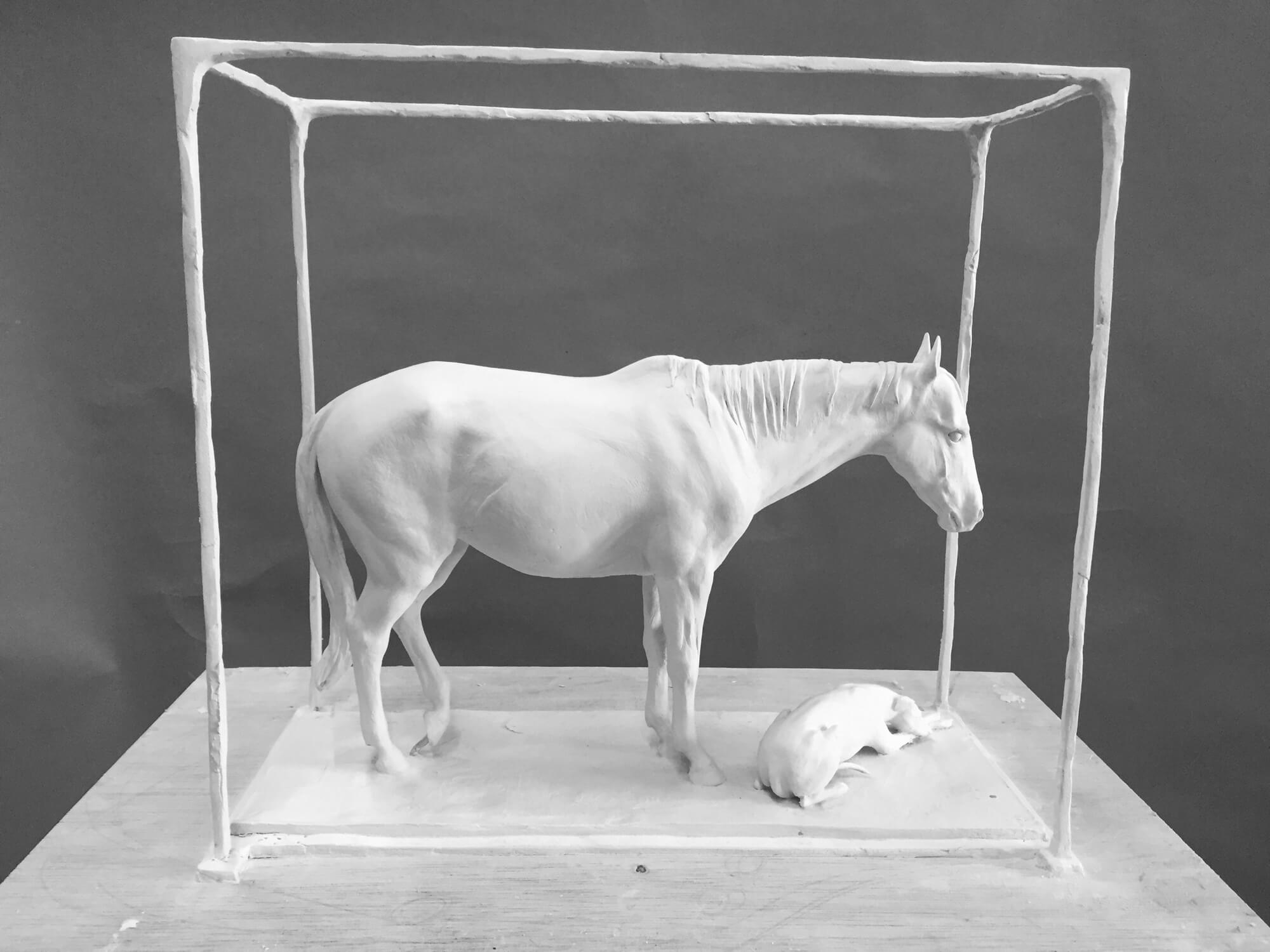 Jonathan Knight | Standing Horse with Sighthound