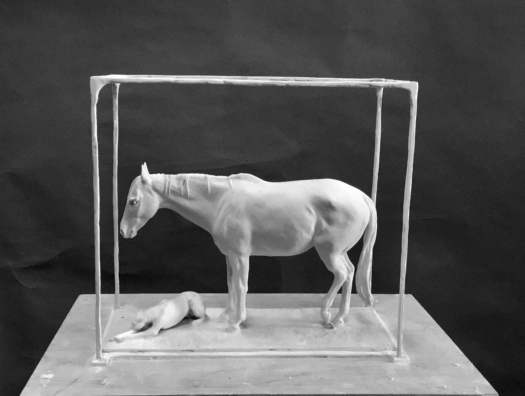 Jonathan Knight | Standing Horse with Sighthound