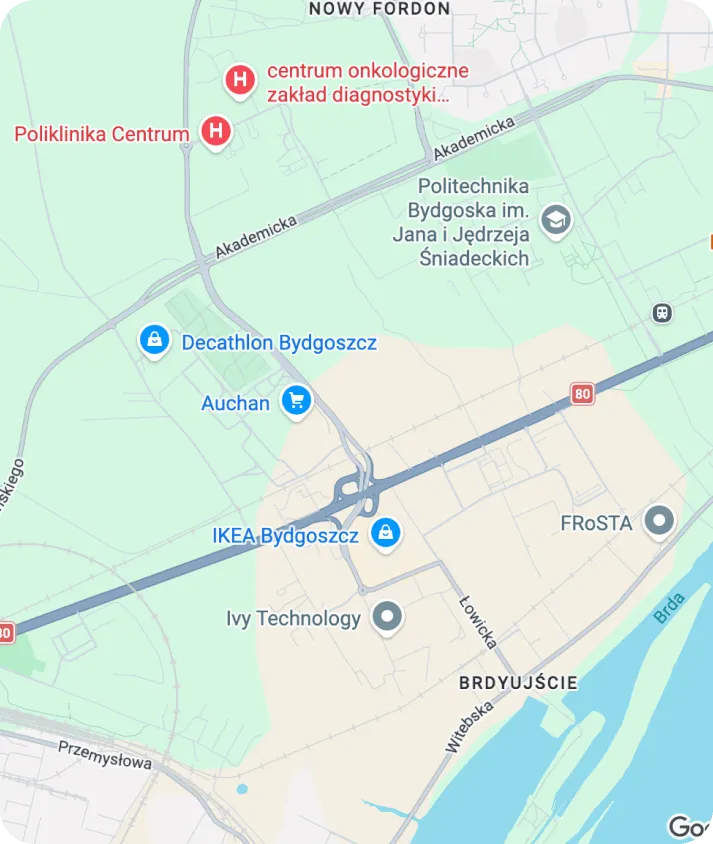 Mapa lokalizacji Leśmianova Park w Bydgoszczy