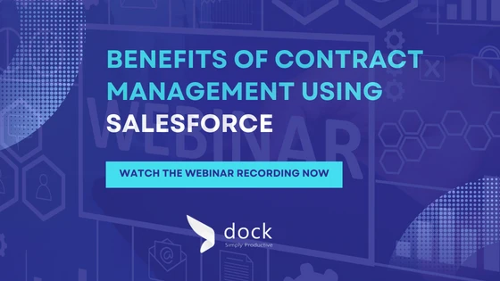 Benefits of Contract Management Using Salesforce webinar
