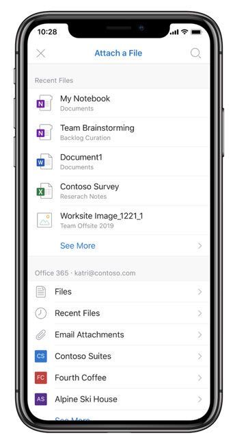 Attaching files in Outlook Mobile - Dock 365 Blog