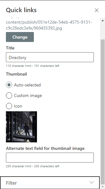 edit title, links, thumbnails