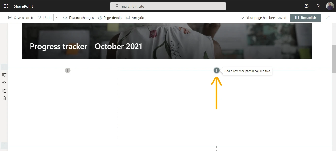 Add new web part