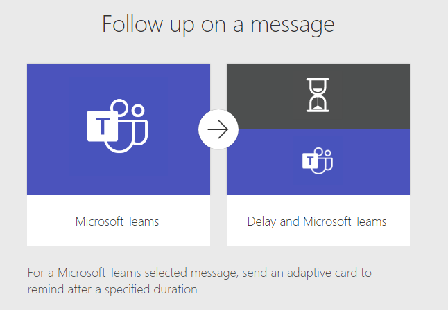 Follow up on a message - template