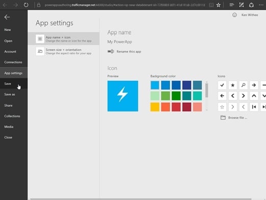 PowerApp settings