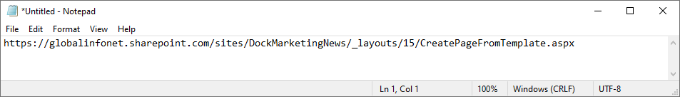 The url in this case