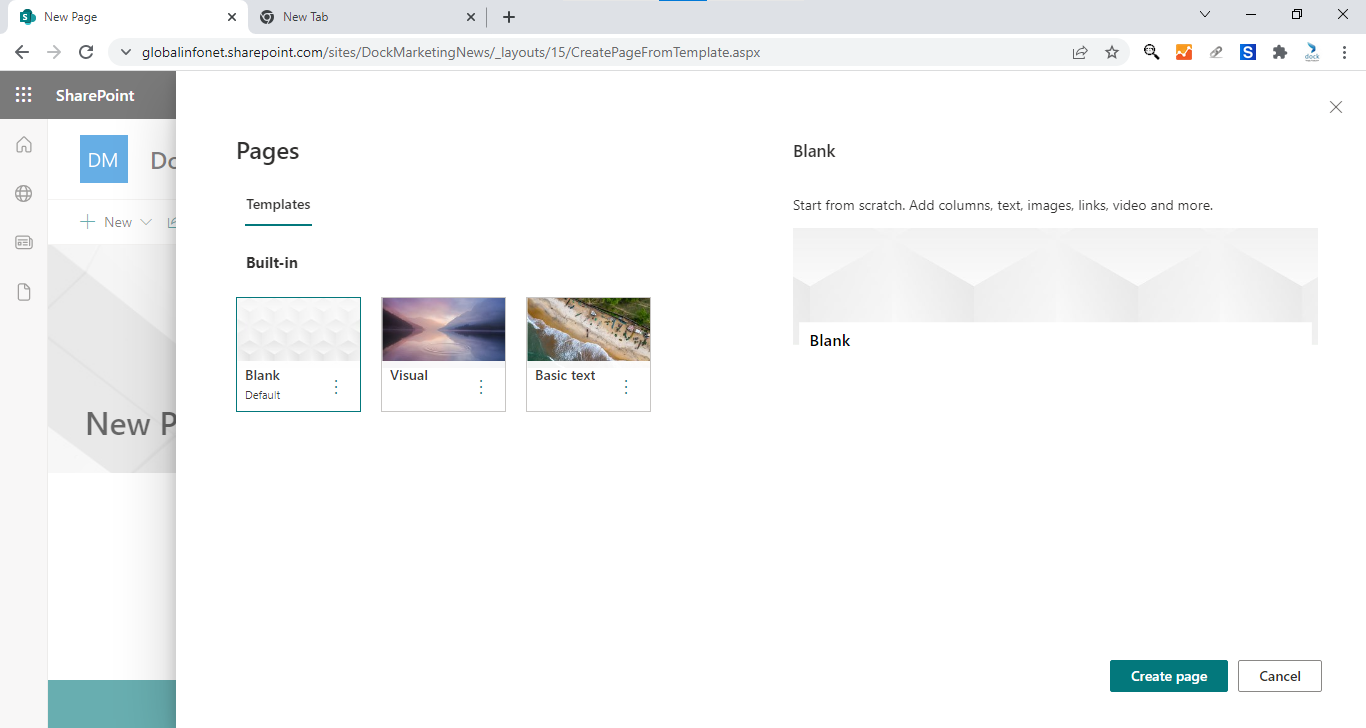 Keep creating new posts by clicking on the button