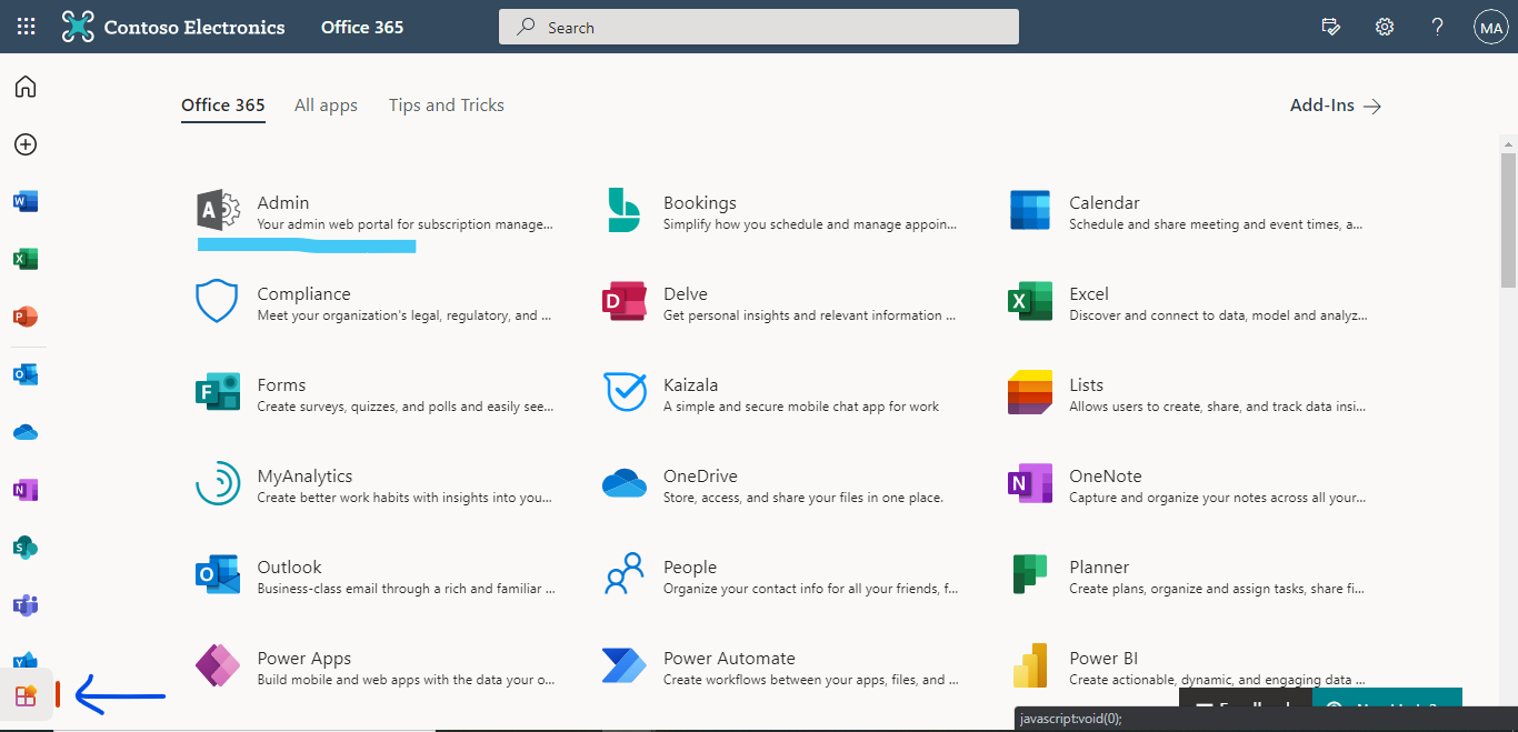Admin center