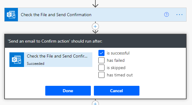 Run after options