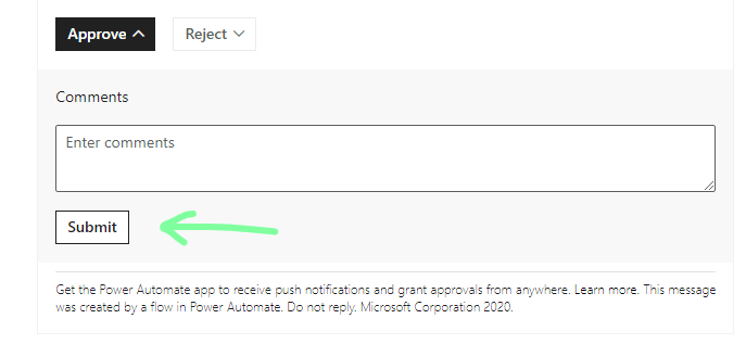 add comments if required - Submit