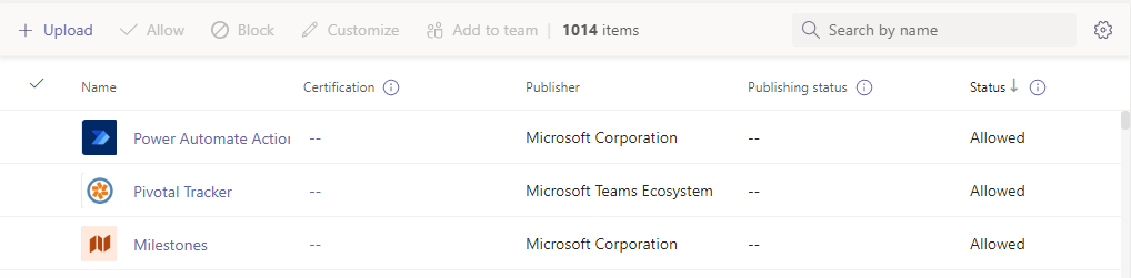 customize option to sort customizable apps