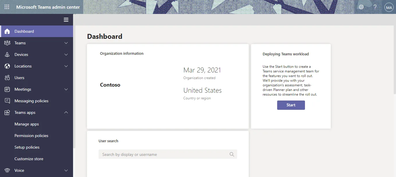 Microsoft Teams Admin Center