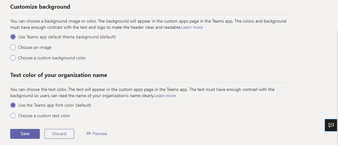 customize background and text color