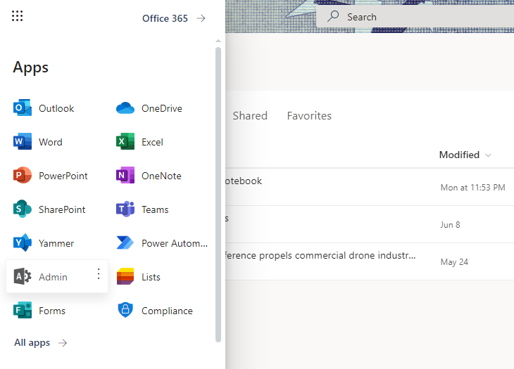 Admin option