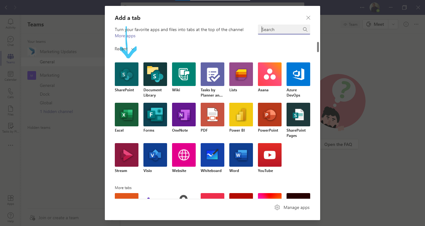 choose SharePoint