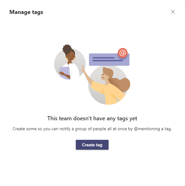 Create Microsoft Teams tags