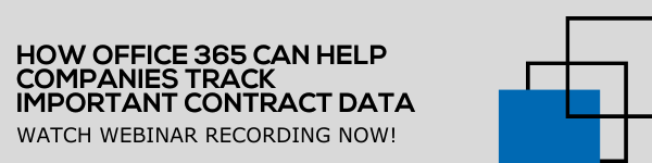 Learn how Office 365 track contract data