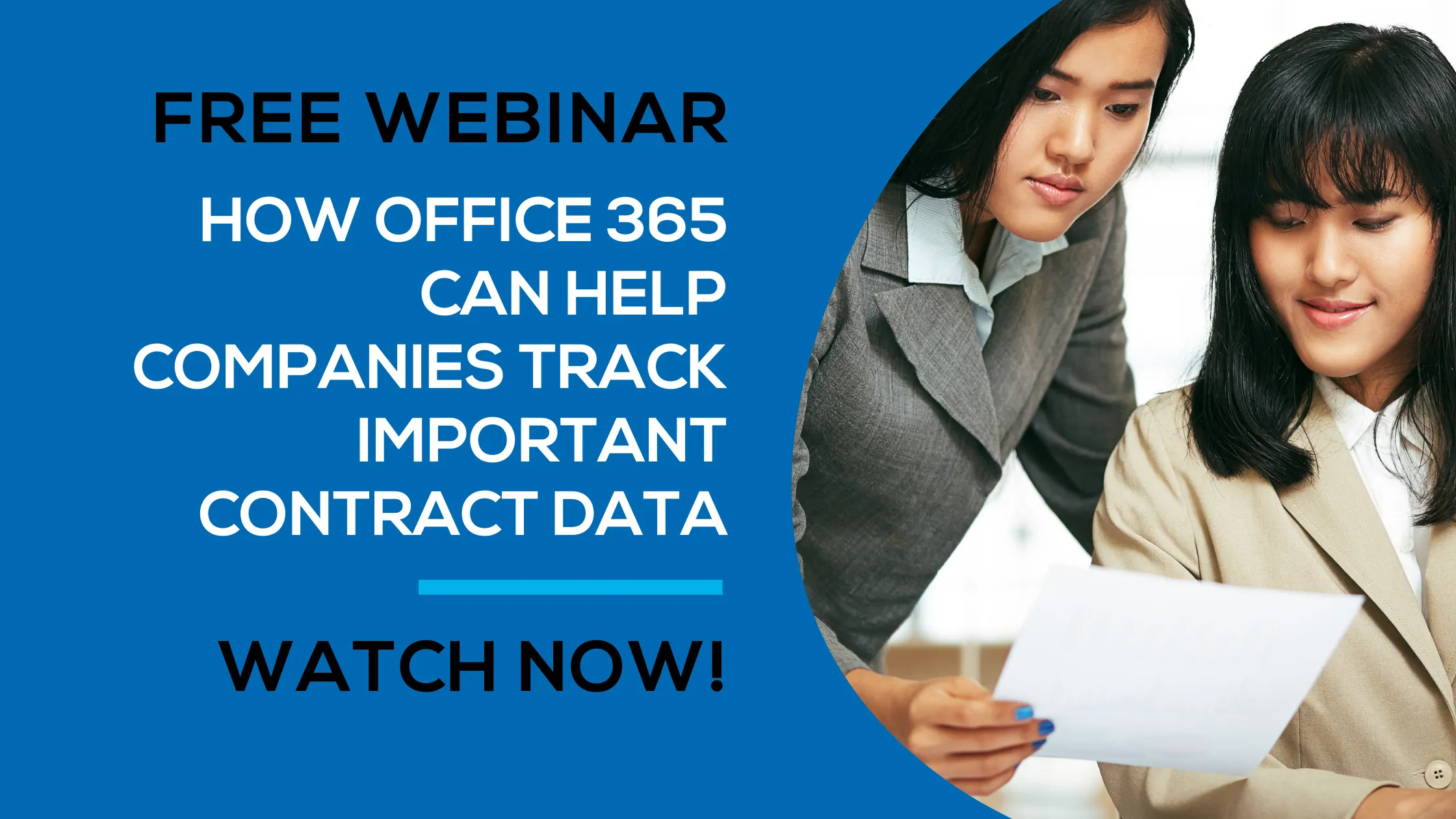 How Office 365 Can Help Companies Track Important Contract Data webinar