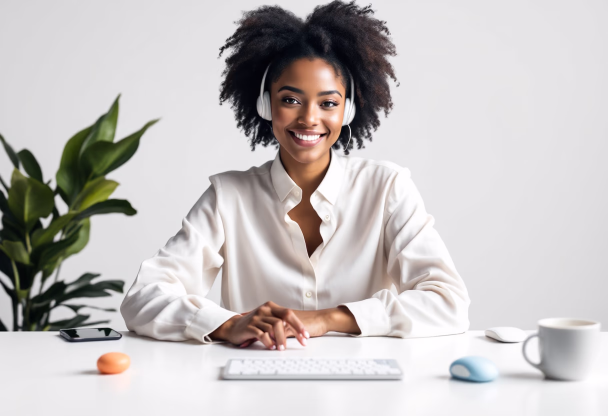 a modern workspace for a productivity tools business [background image]