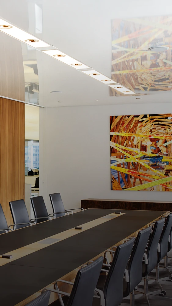 Plafond climatisant dans des bureaux