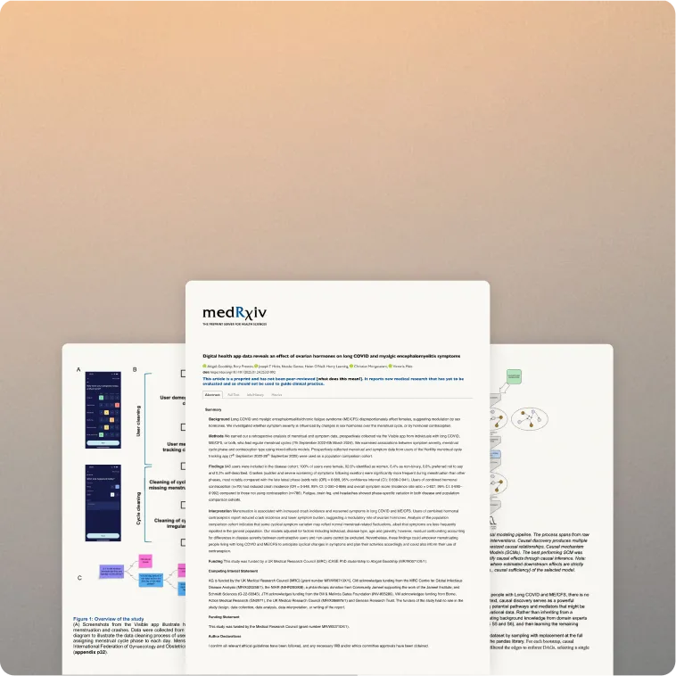 Pages from a research paper published on medRxiv.