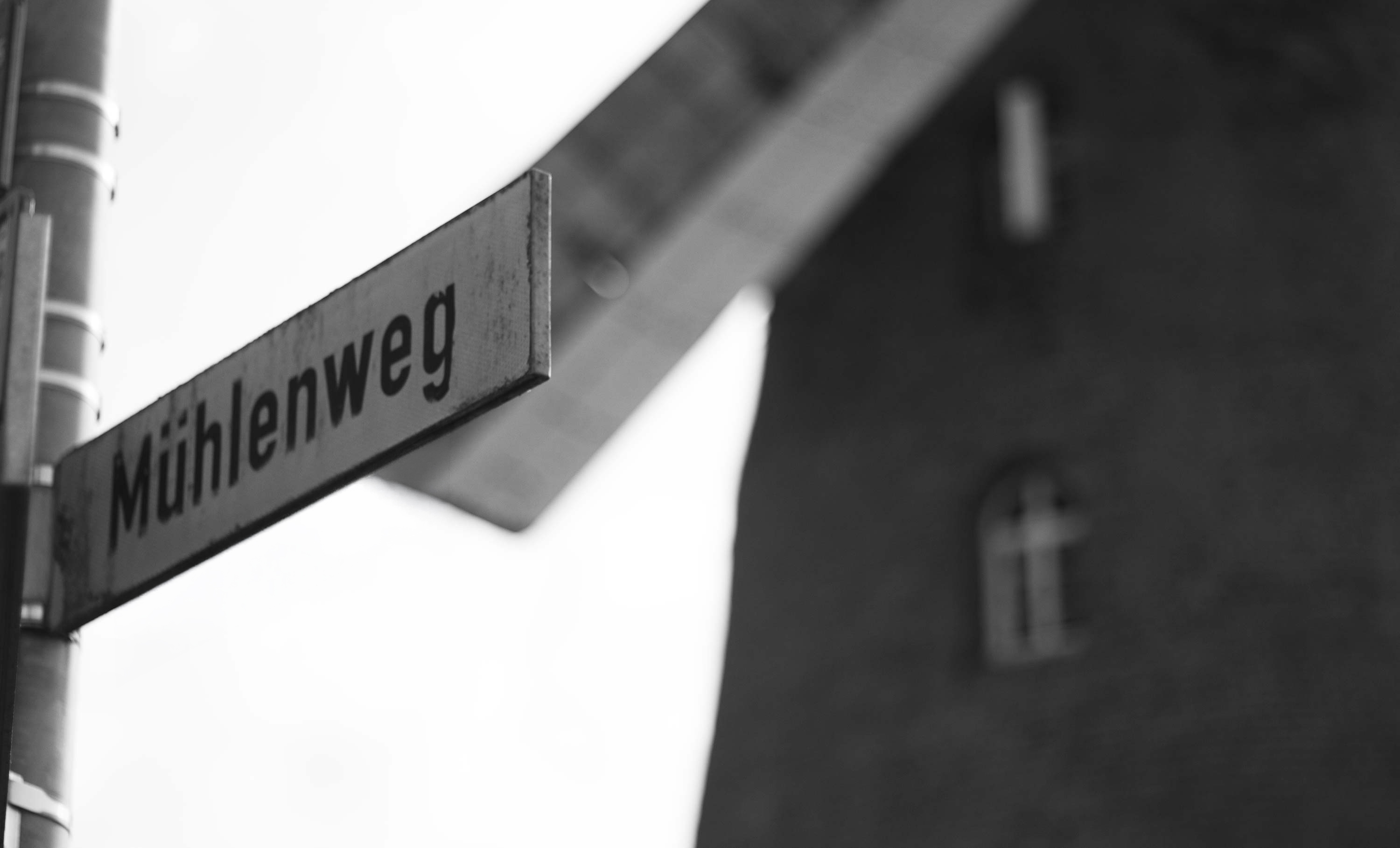 Straßenschild Mühlenweg in Pulheim – Stommeln