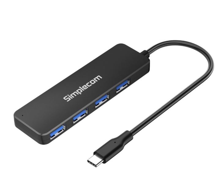 Simplecom CH340 Compact USB-C to 4 Port Hub