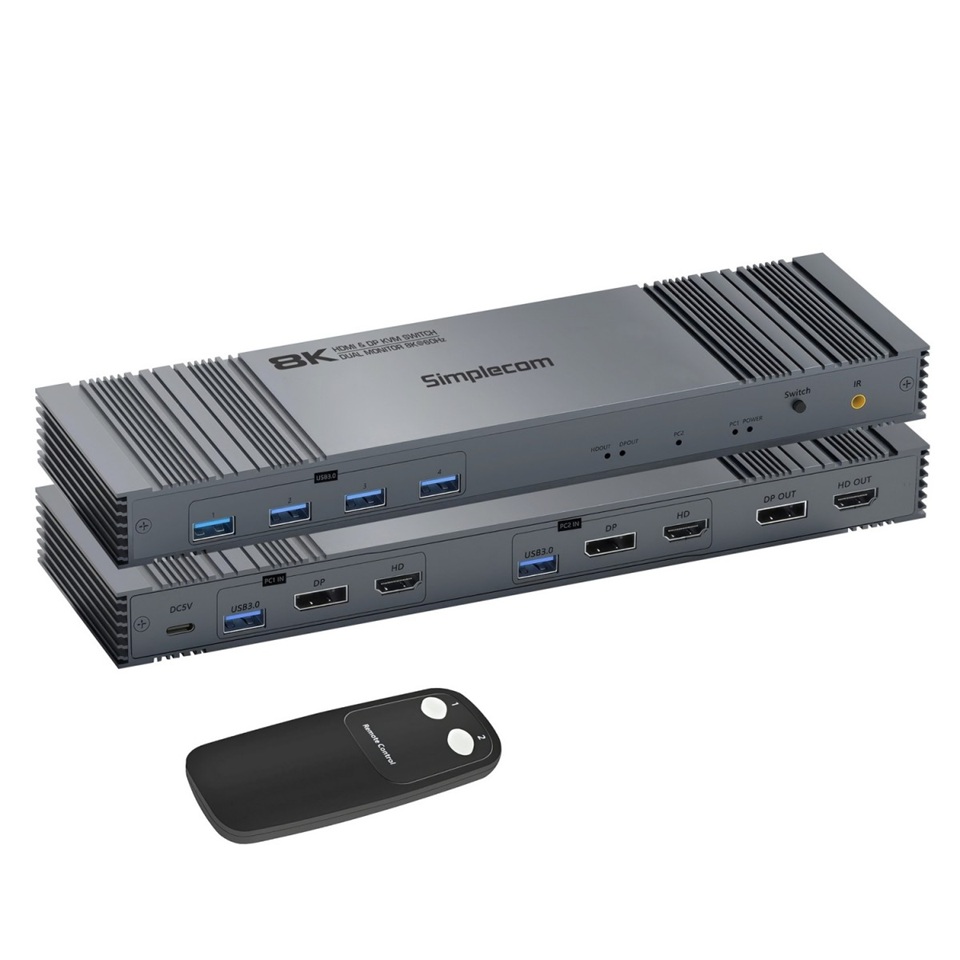 Simplecom KM490 HDMI and DisplayPort Dual Monitor