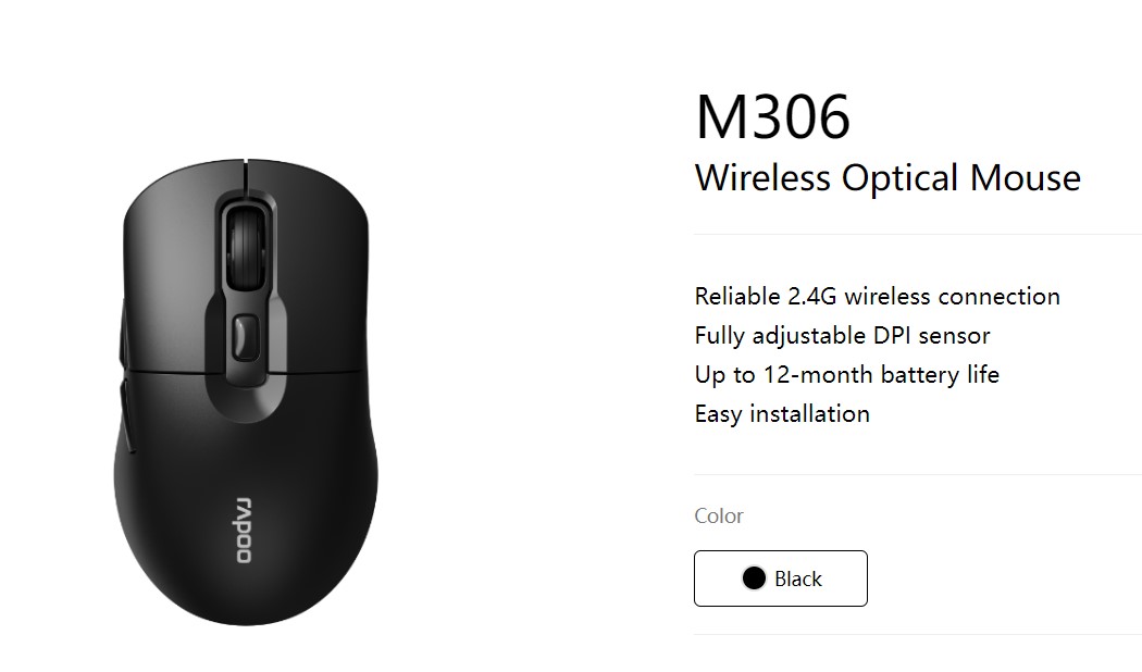Rapoo M306 2.4 Wireless Optical Mice with