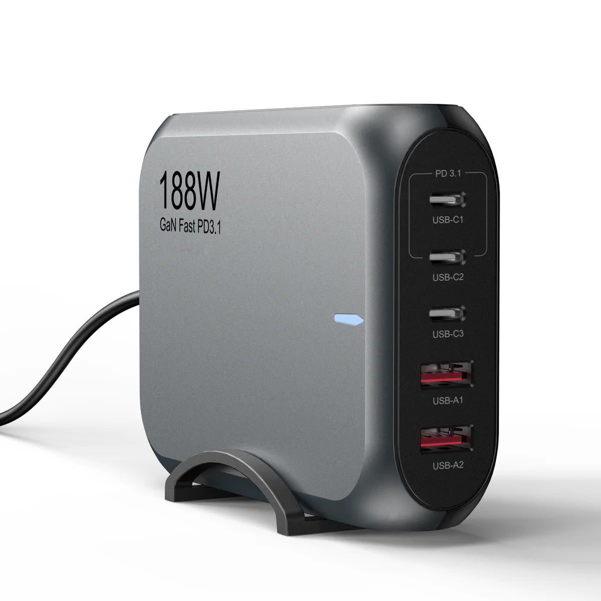 USP 188W GaN 5 Ports USB-C PD Laptop Wall