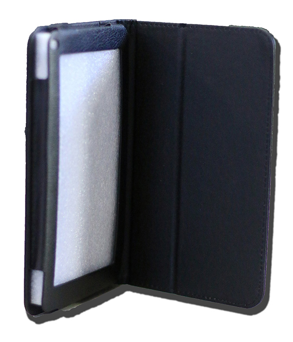 Leader Tab7 Folio Case Black Faux Leather.