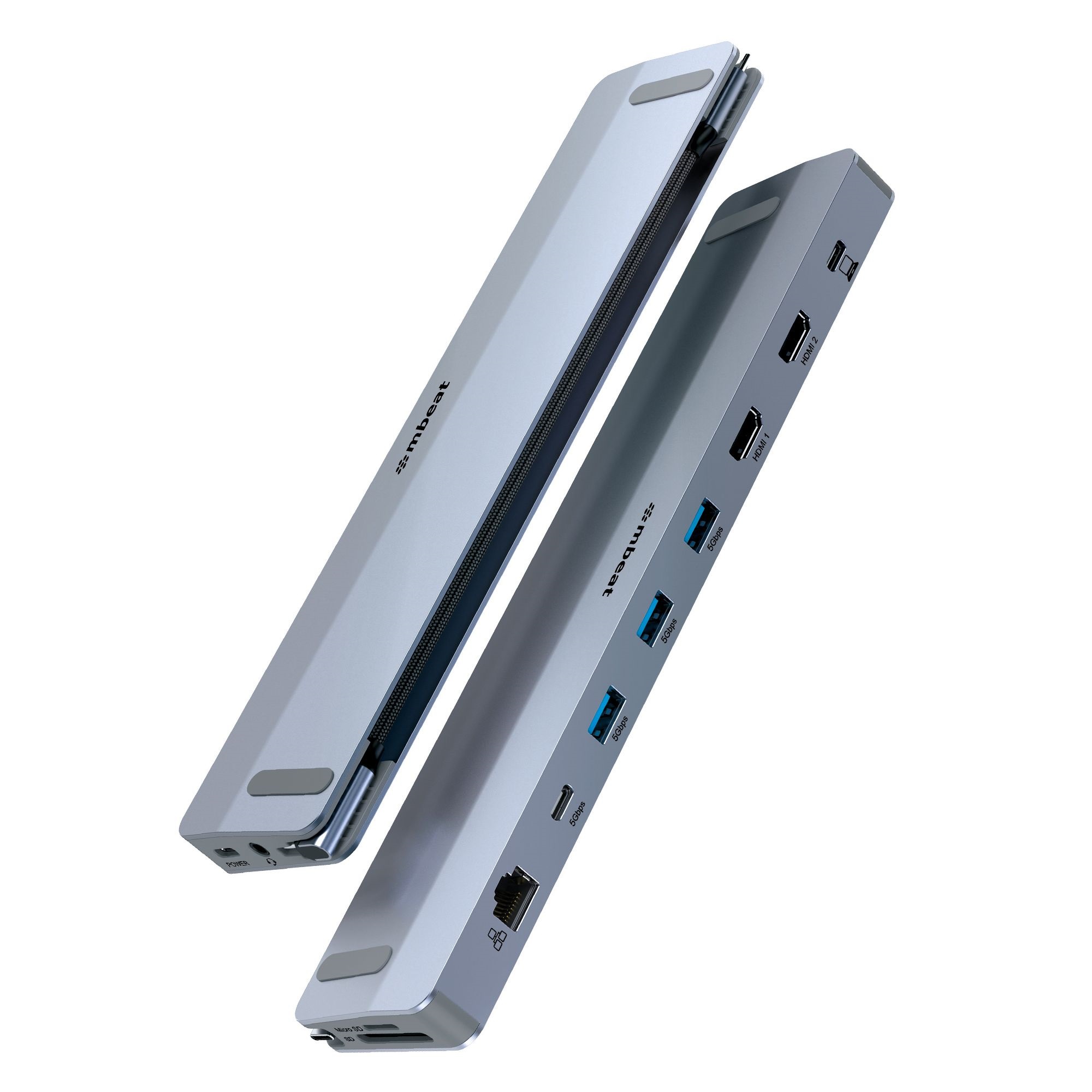 MBEAT D12 Multi-Port Dual HDMI 4K USB-C Dock
