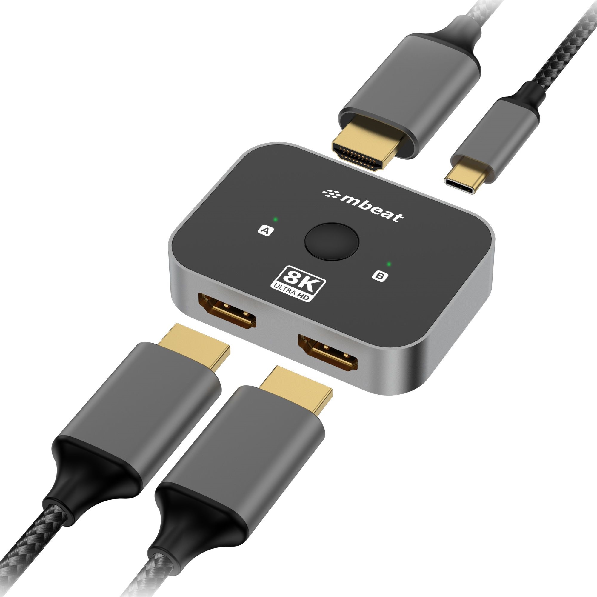 MBEAT 8K Bi-directional HDMI 2.1 Switch 2 In
