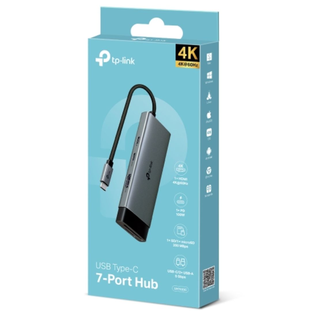 TP-LINK UH7020C USB Type-C 7 in 1 Hub, 4K@60Hz