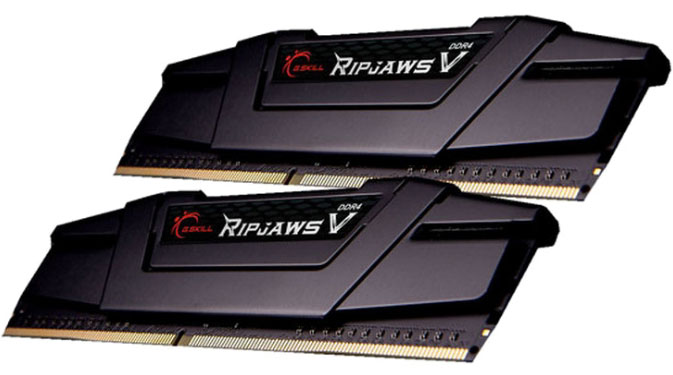 G.SKILL F4-3200C16D-16GVKB 16GB (2 x 8GB)/ PC4-25600 / DDR4 3200 Mhz/ Timings 16-18-18-38/