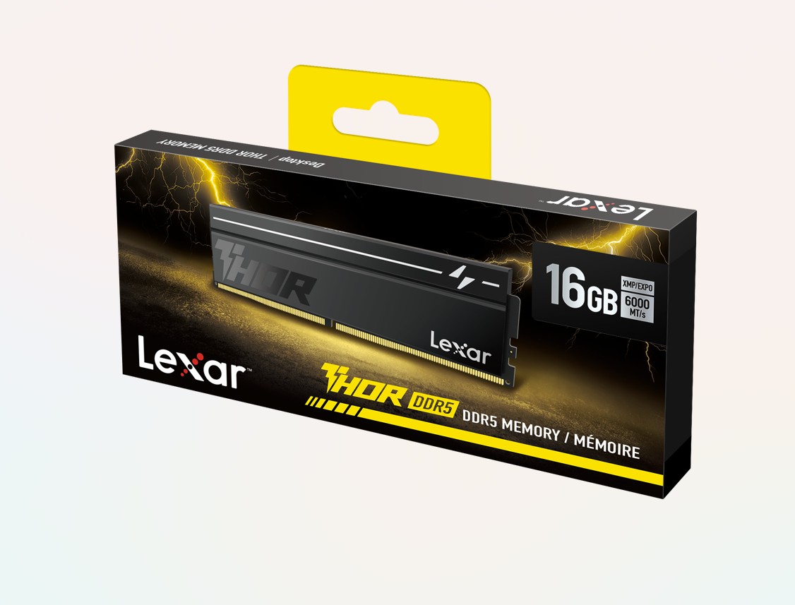 Lexar LD5U16G60C400V-RGS DDR5 UDIMM 16GB 6000 MT/s 1.4V CL40 THOR G2 OC HEATSINK BLACK INT