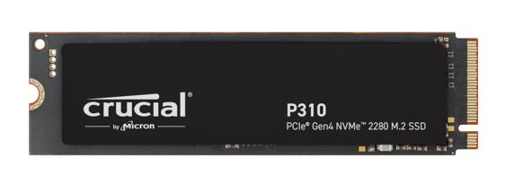 Crucial P310 1TB Gen4 2280 NVMe SSD 7100/6000 MB/s R/W 220TBW 1000K/1200K IOPS 1.5M hrs MT