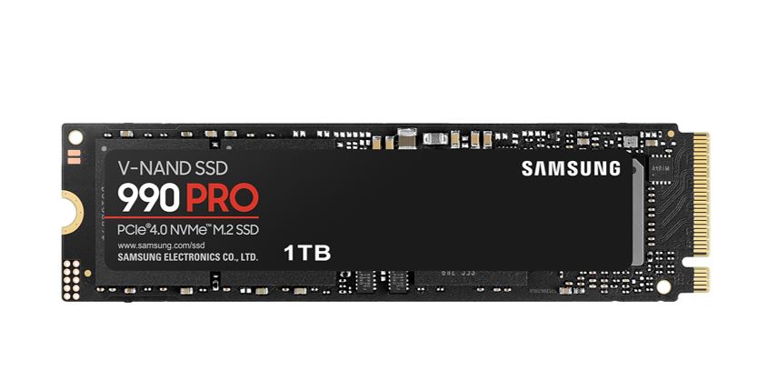 Samsung 990 Pro 1TB Gen4 NVMe SSD 7450MB/s 6900MB/s R/W 1550K/1200K IOPS 600TBW 1.5M Hrs M